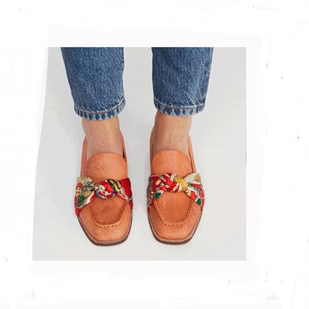 Jeffrey Campbell Bolero Scarf Loafer in Tan brown